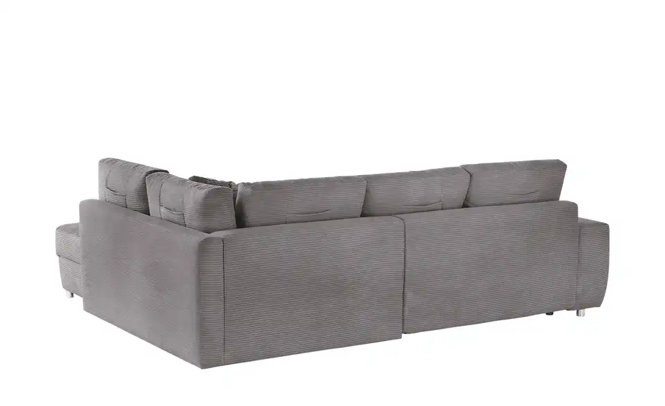 Ecksofa Arissa de Luxe Grau rechts Cordstoff