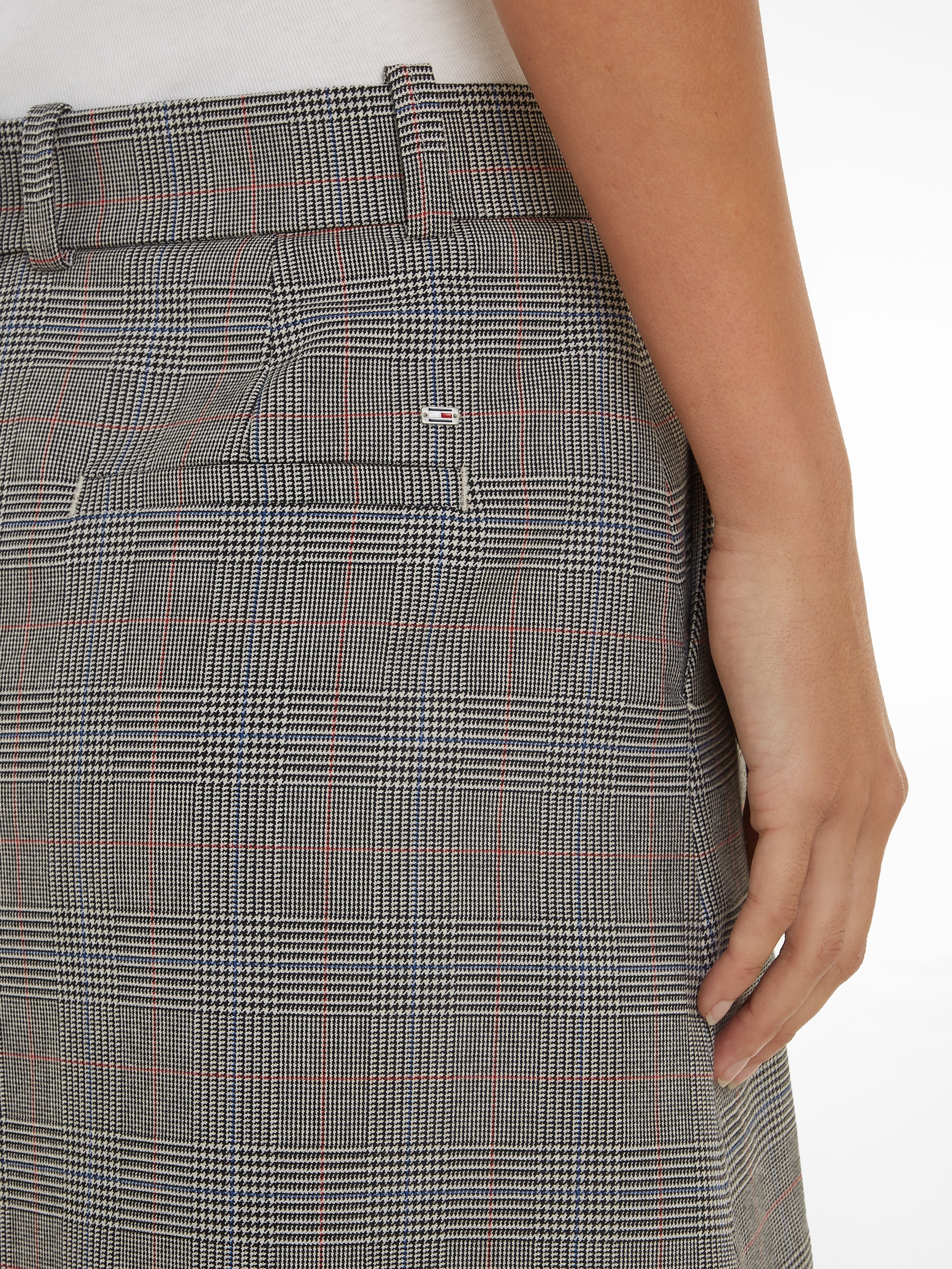 Tommy Hilfiger Bleistiftrock »POW CHECK SHORT SKIRT« Global Serie TH WOMEN,  Webrock im Karodessin