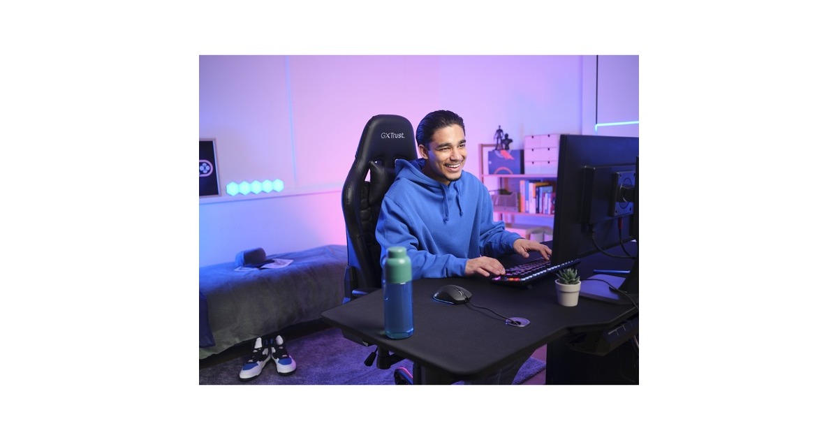 TrustGXT924 Ybar+ gaming muis met hoogwaardige prestaties  (Zwart, RGB, 25.600 dpi)