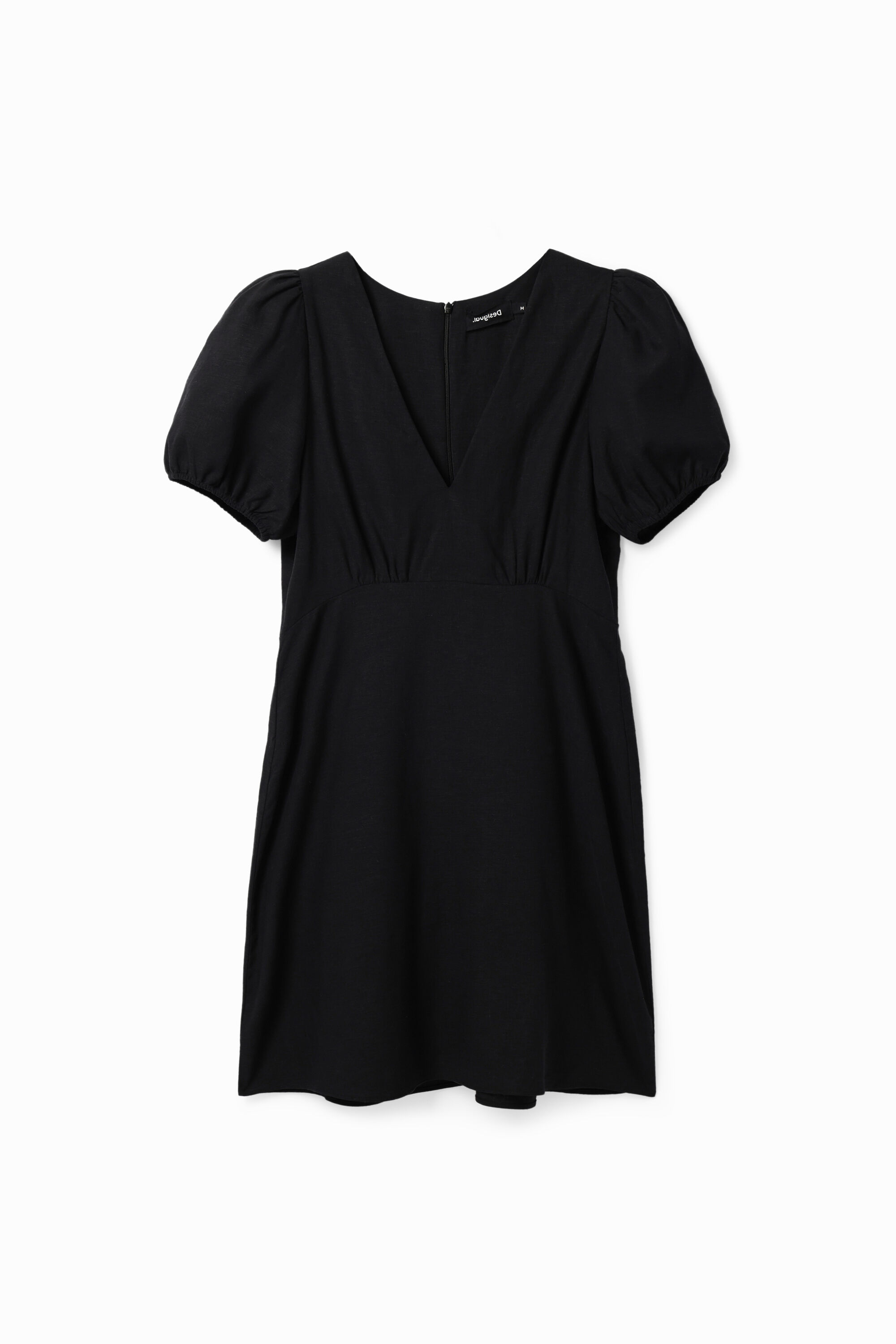 Robe courte manches froncées