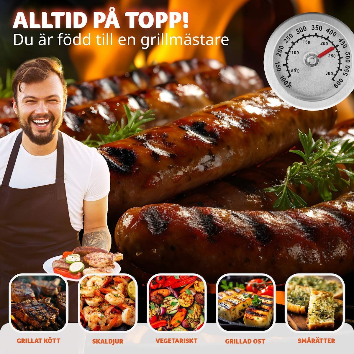 BBQ kullgrill av pulverlakkert metall - svart