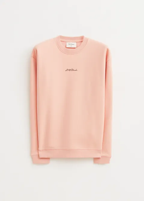 Brushed written sweater rood (PEACH)