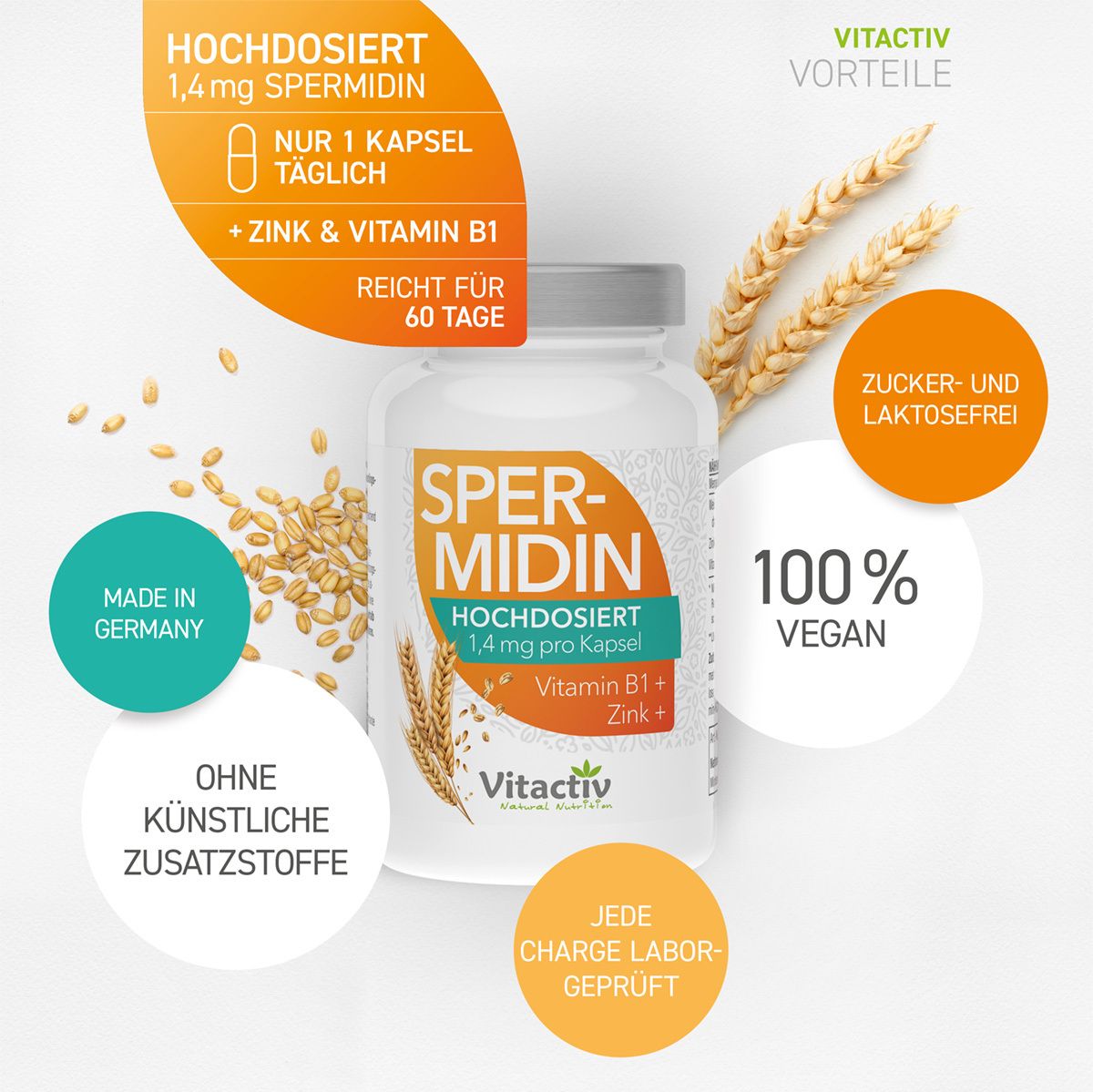 feelgood® SPERMIDIN Kapseln + Vitamin B1 + Zink