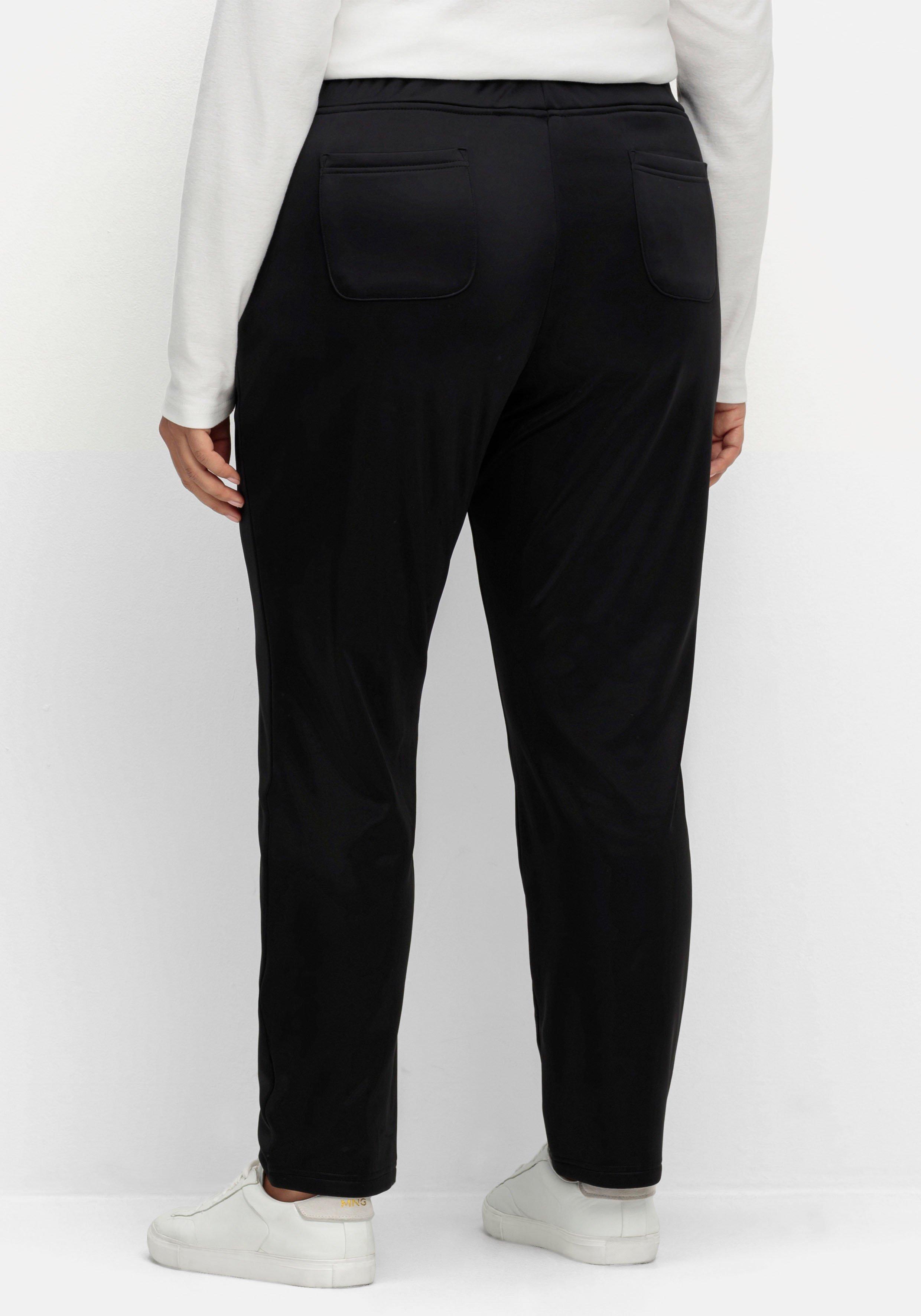 Leicht glänzende Schlupfhose mit Fleece-Innenseite