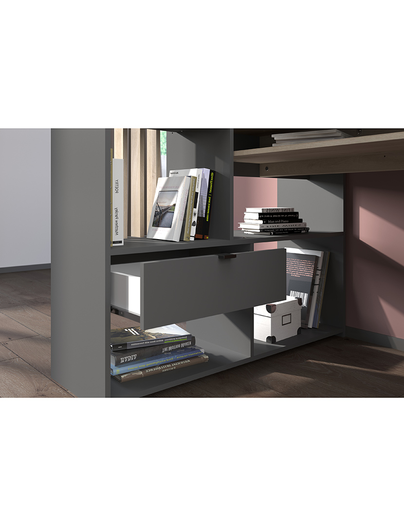 Shadow Secretary Dark Oak and Grey