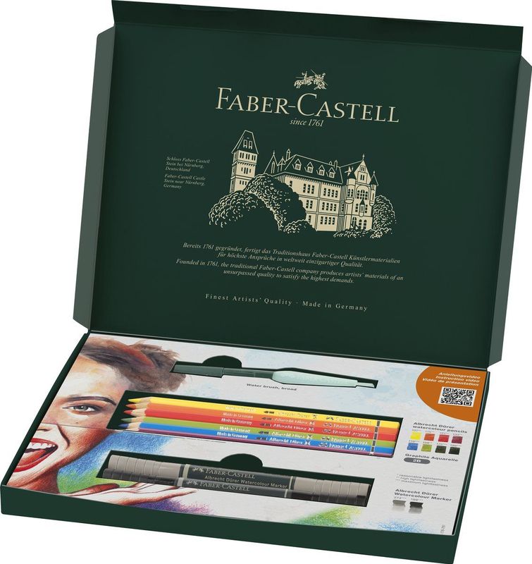 Faber-Castell - Discovery Set Albrecht Durer - Aquarel Kleurpotloden en Markers - 12 Stuks