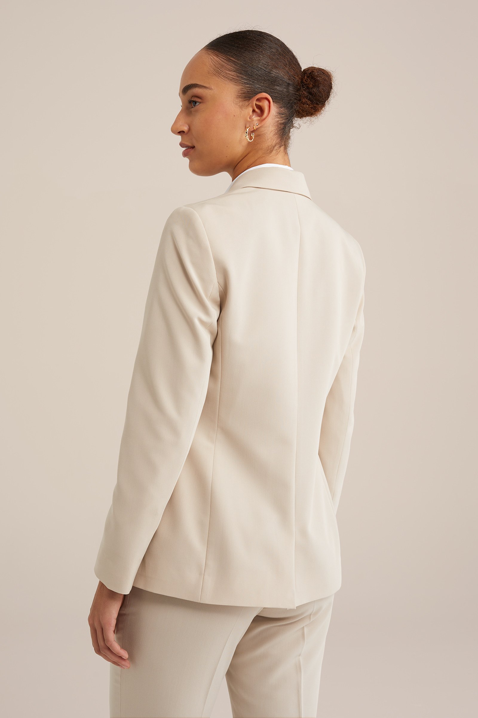 getailleerde blazer WE Fashion Beige