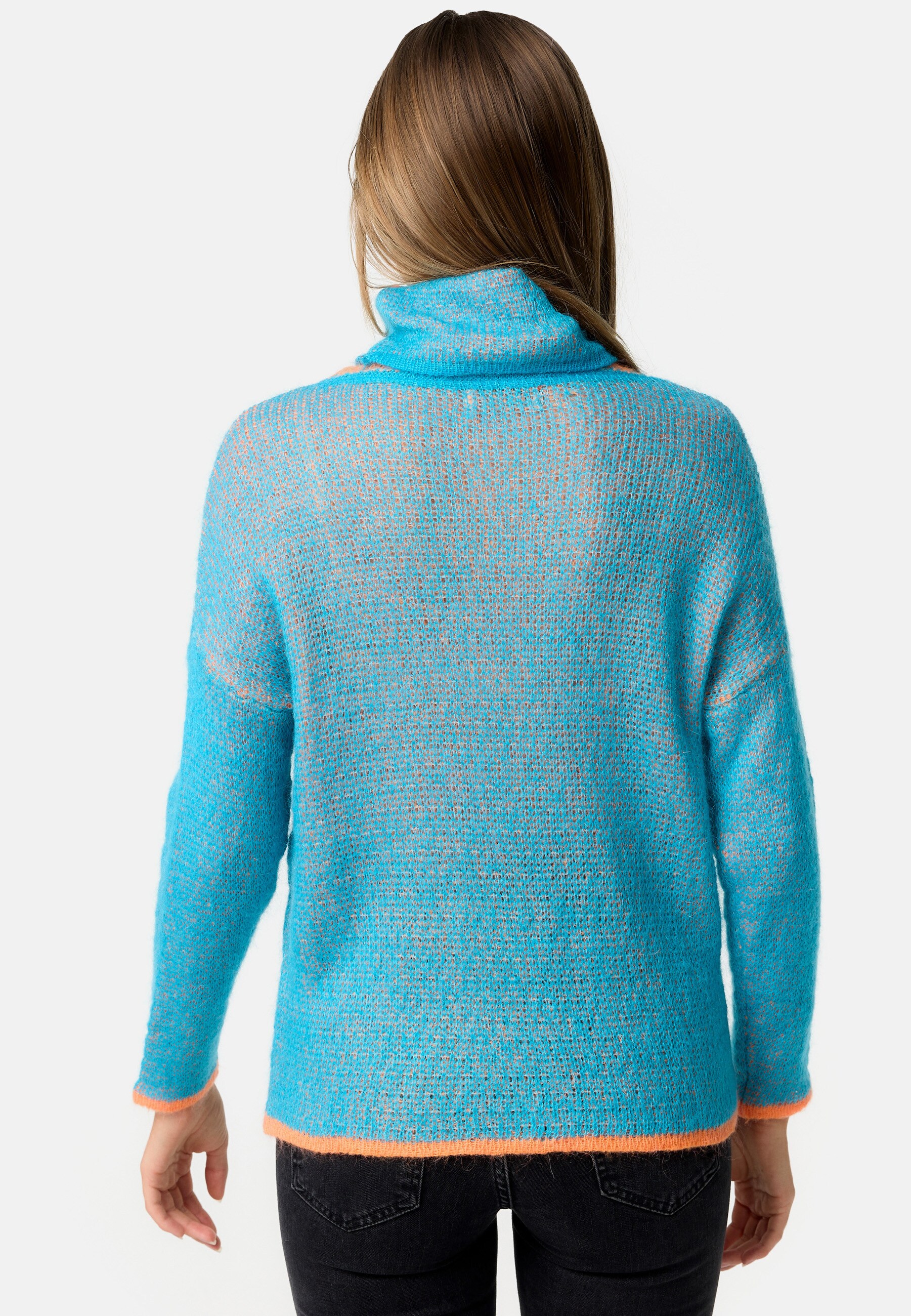 PM SELECTED Damen Warmer Rollkragen Strickpullover Pullover in Einheitsgröße PM70