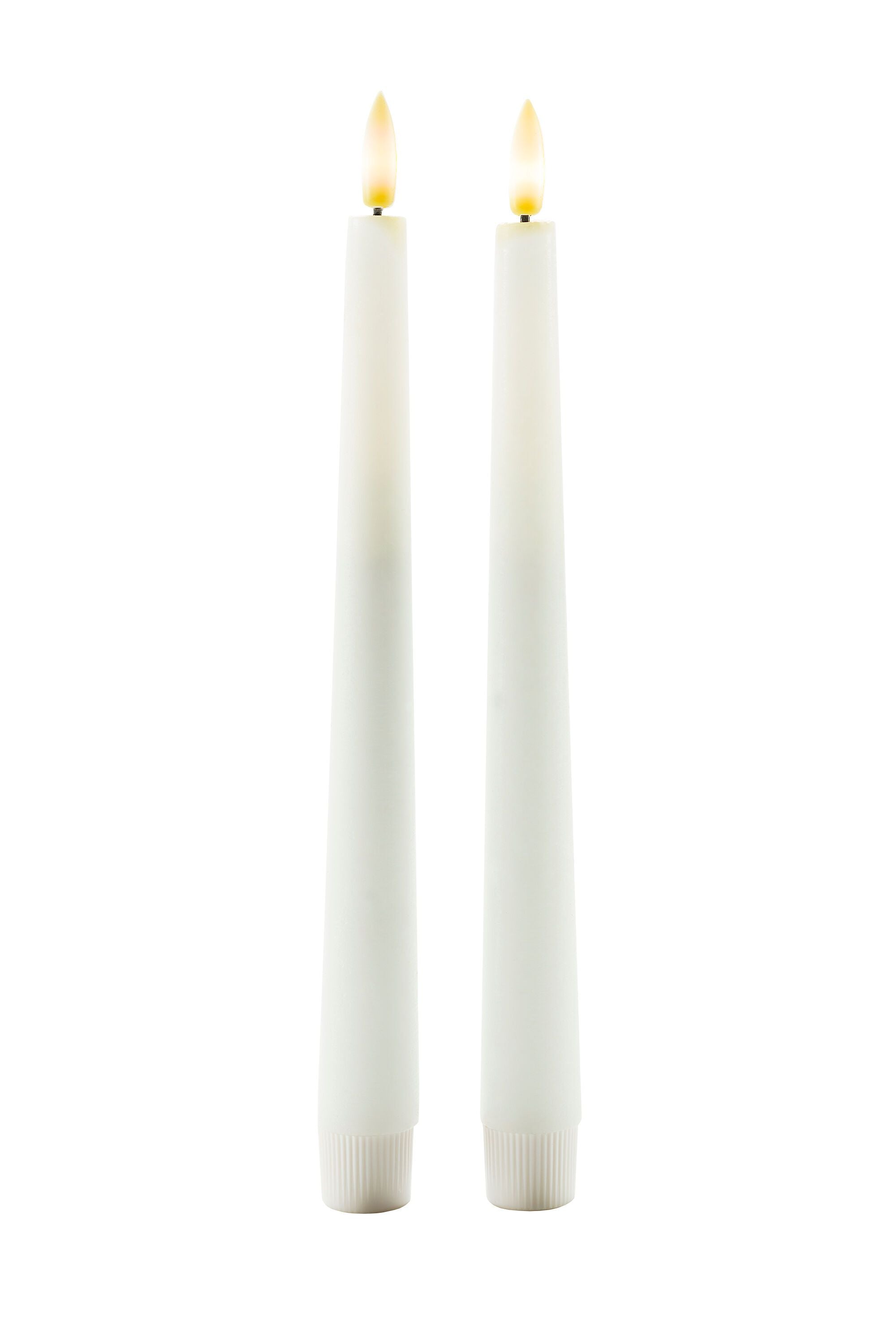 LED Stabkerzen - Weiss / H: 24.7 cm