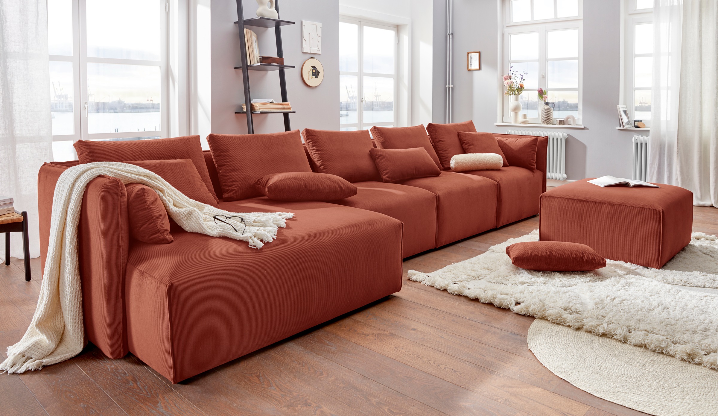 GOODproduct Polsterhocker »Nöre« Modul - zum Zusammenstellen; in vielen Bezugsqualitäten und Farben