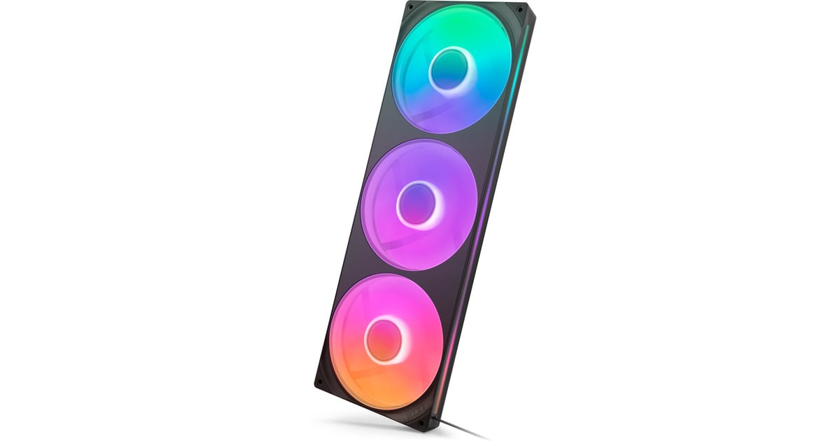 NZXTF420 RGB CORE case fans  (Zwart, 3 stuks, 420 x 140 x 26 mm)