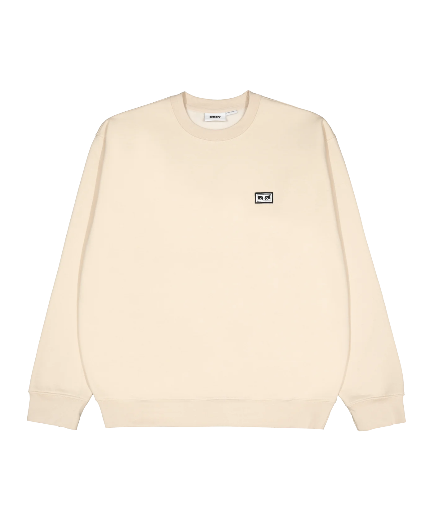 Obey Established Works Eyes Crew Sweatshirt Beige