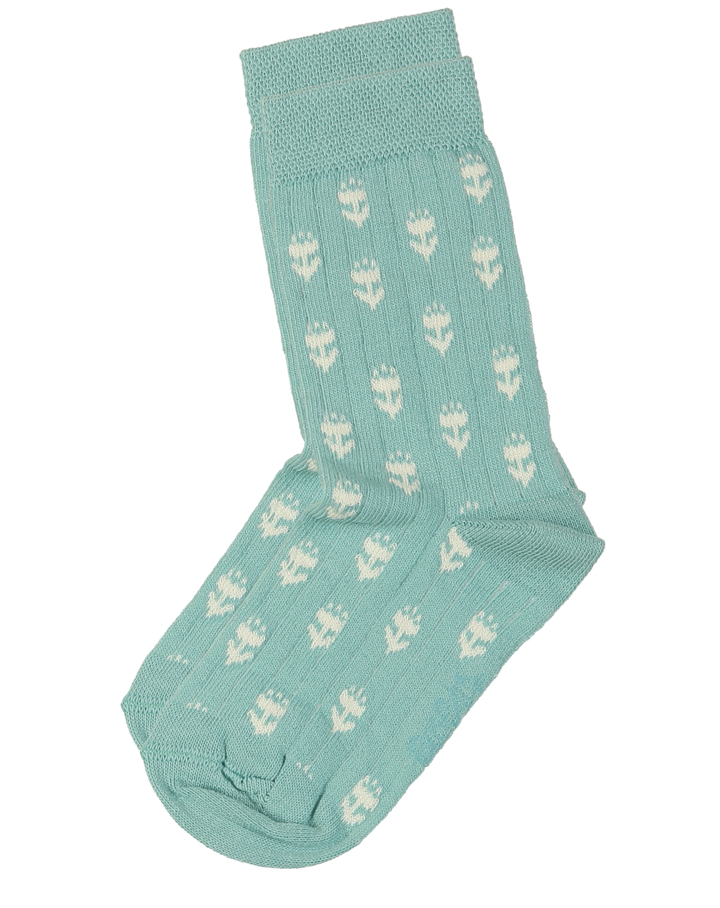 Socken BLÜMCHEN & RIPPE 2er-Pack in grün/rosa