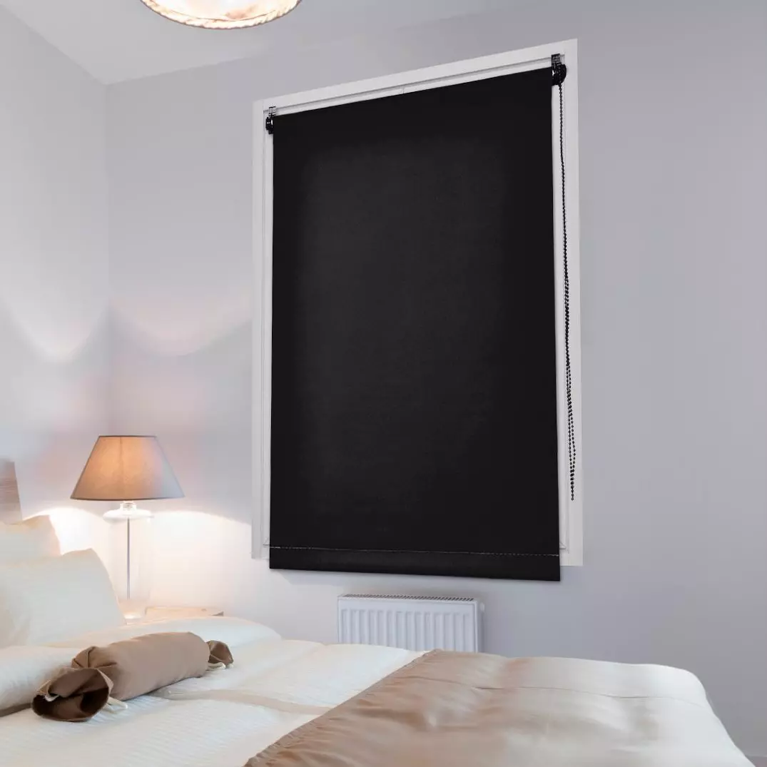 Store enrouleur occultant (45 x 90 cm) Uni Noir