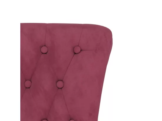 Chaise à dossier haut rouge bordeaux conception de bouton