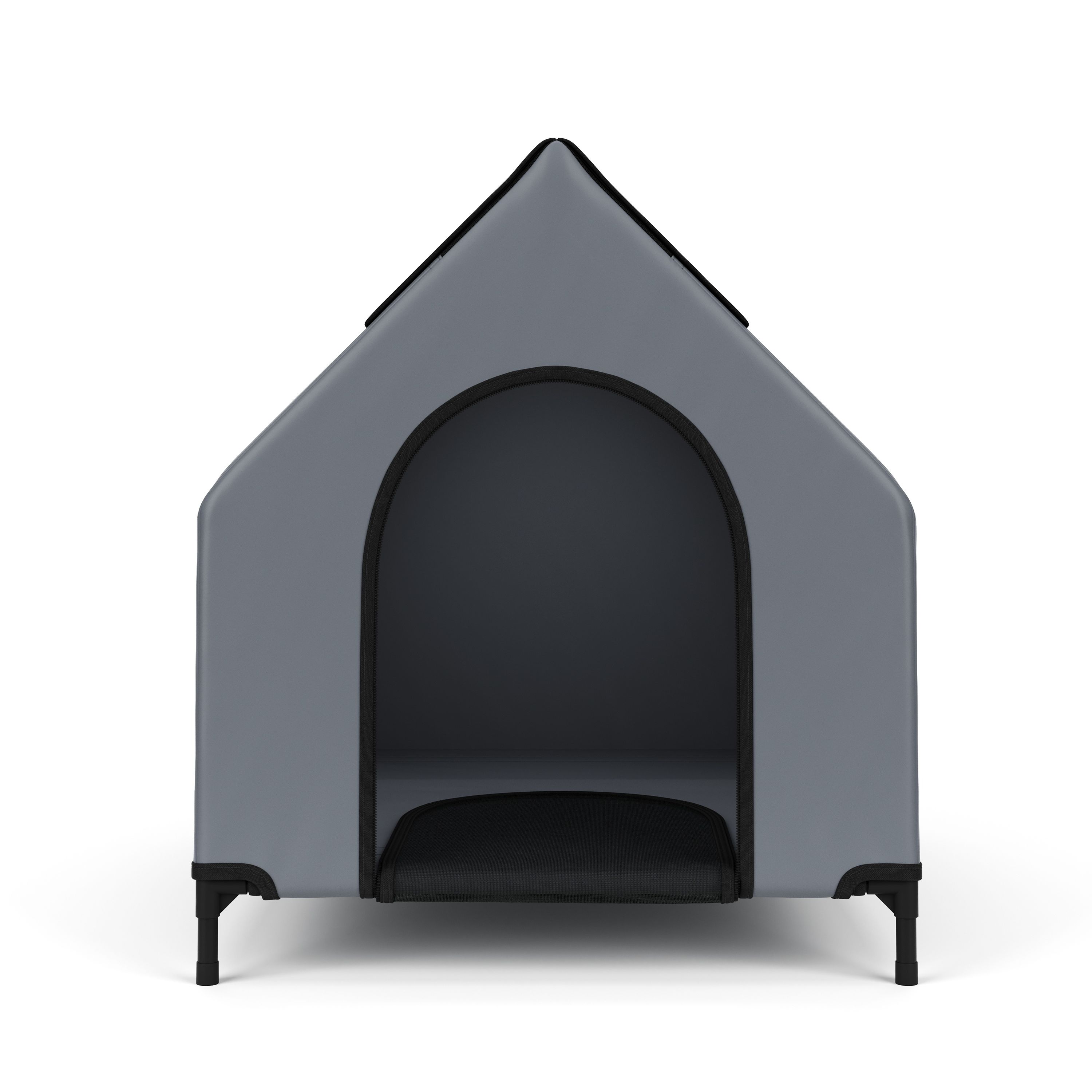 Hundebett Hundehütte erhöht 90 x 65 cm anthrazit