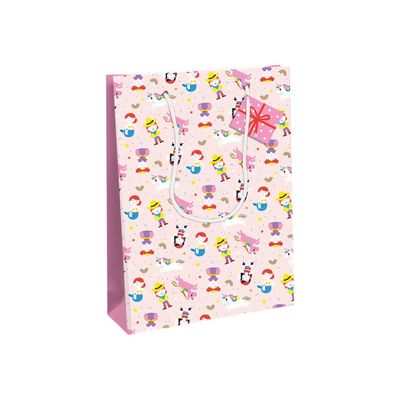 Clairefontaine Héros de mon enfance - Sac cadeau - 26,5 cm x 14 cm x 33 cm - rose