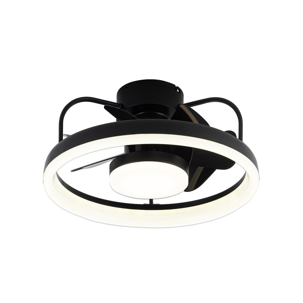CristalRecord Plafondventilator Strike Ã 49 cm zwart