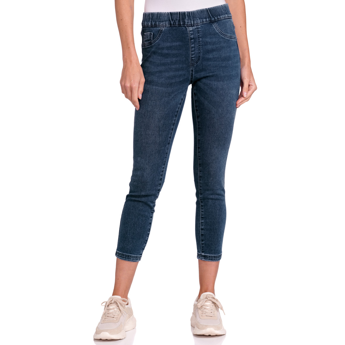 Damen Jeggings mit Elastikbund blau