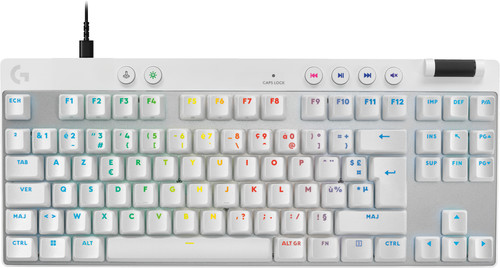 Logitech G Pro X TKL Rapid Gaming Toetsenbord Wit Azerty