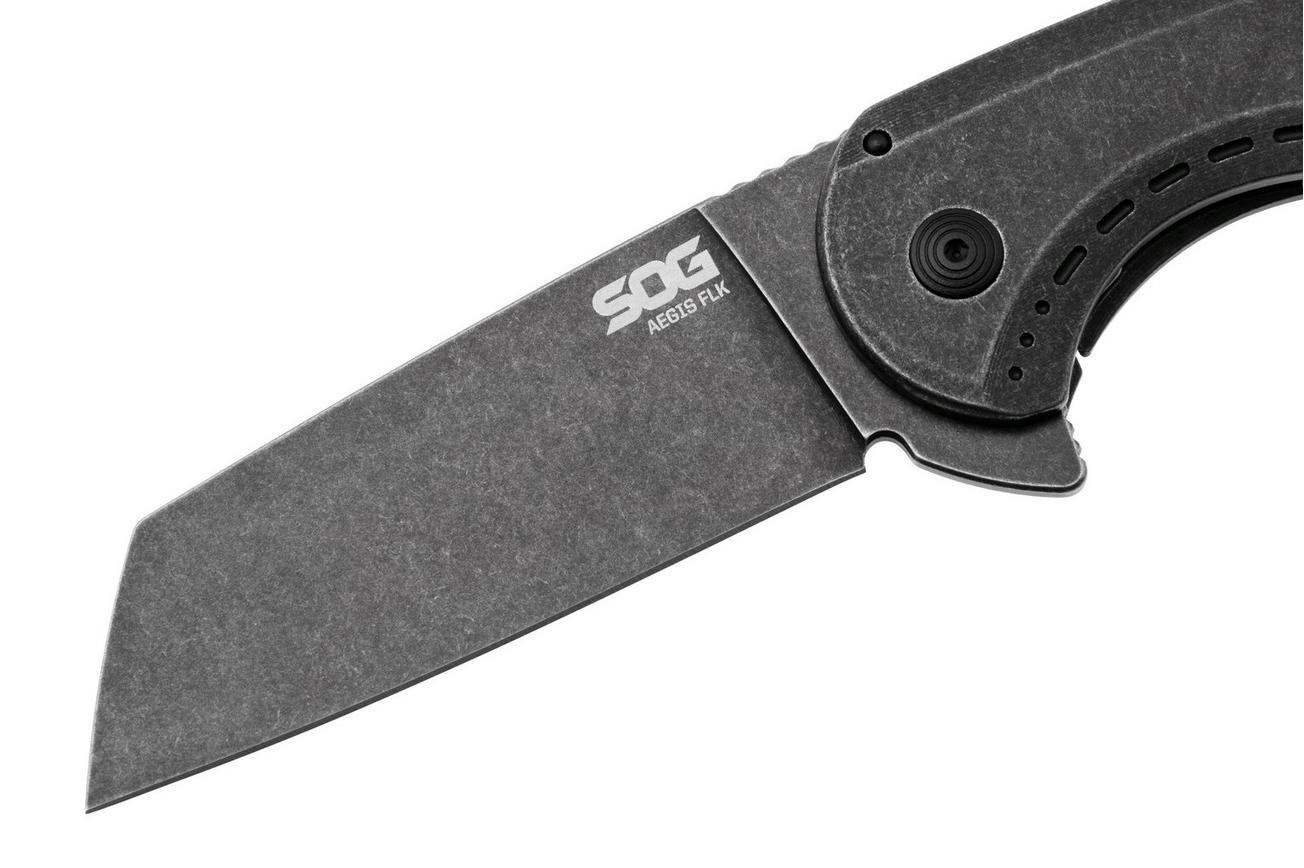 SOG Aegis FLK 2.0 14-41-04-43, Black PVD 8Cr13MoV, Black Stainless Steel zakmes