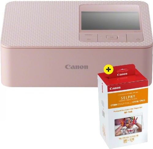 Canon - SELPHY CP1500 - Fotoprinter - Roze - Inclusief RP-108 Papier 10X15