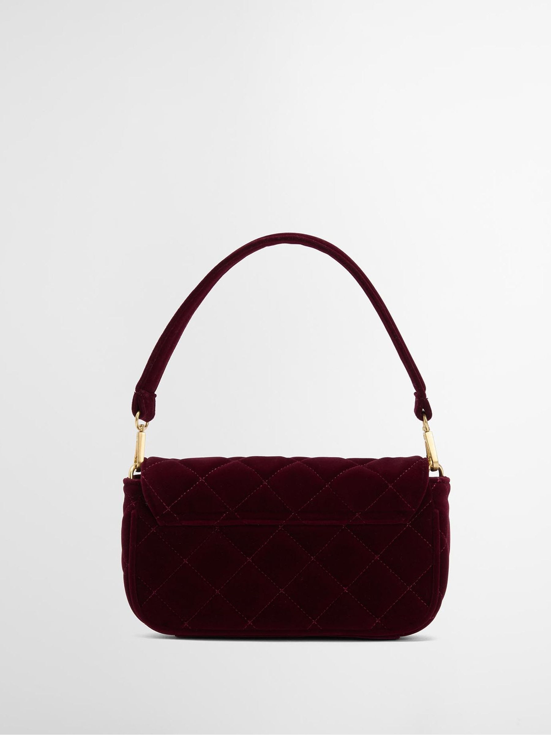 Rood - Barbour® International Quilted Velvet Mini Soho Crossbody Bag