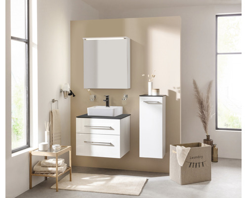Wastafelmeubel FACKELMANN Oxford BxHxD 60 x 50,9 cm x 48,8 cm Frontkleur wit hoogglans 83312