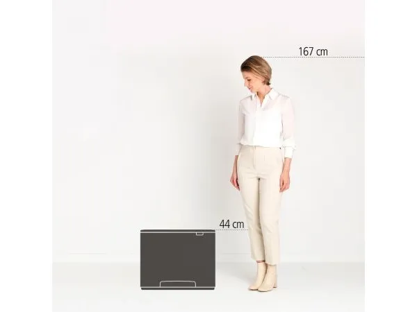 Brabantia Bo Pedal Bin - Skraldespand - fliplåg - 36 L - fodpedal - mat sort