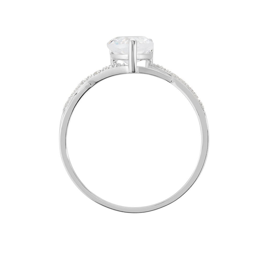 Bague Or Blanc Clothilde Oxyde De Zirconium