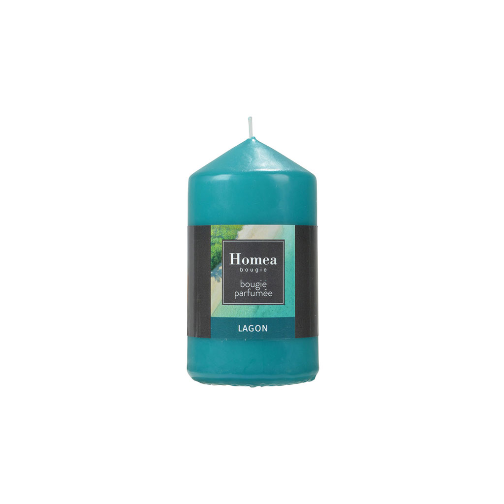 Bougie ronde lagon H 11cm