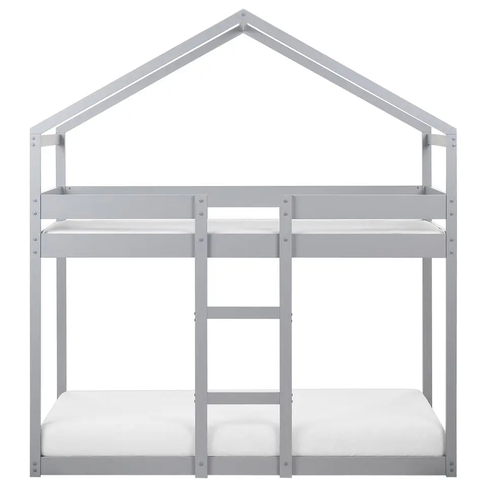 LABATUT - Stapelbed - Grijs - 90 x 200 cm - Dennenhout
