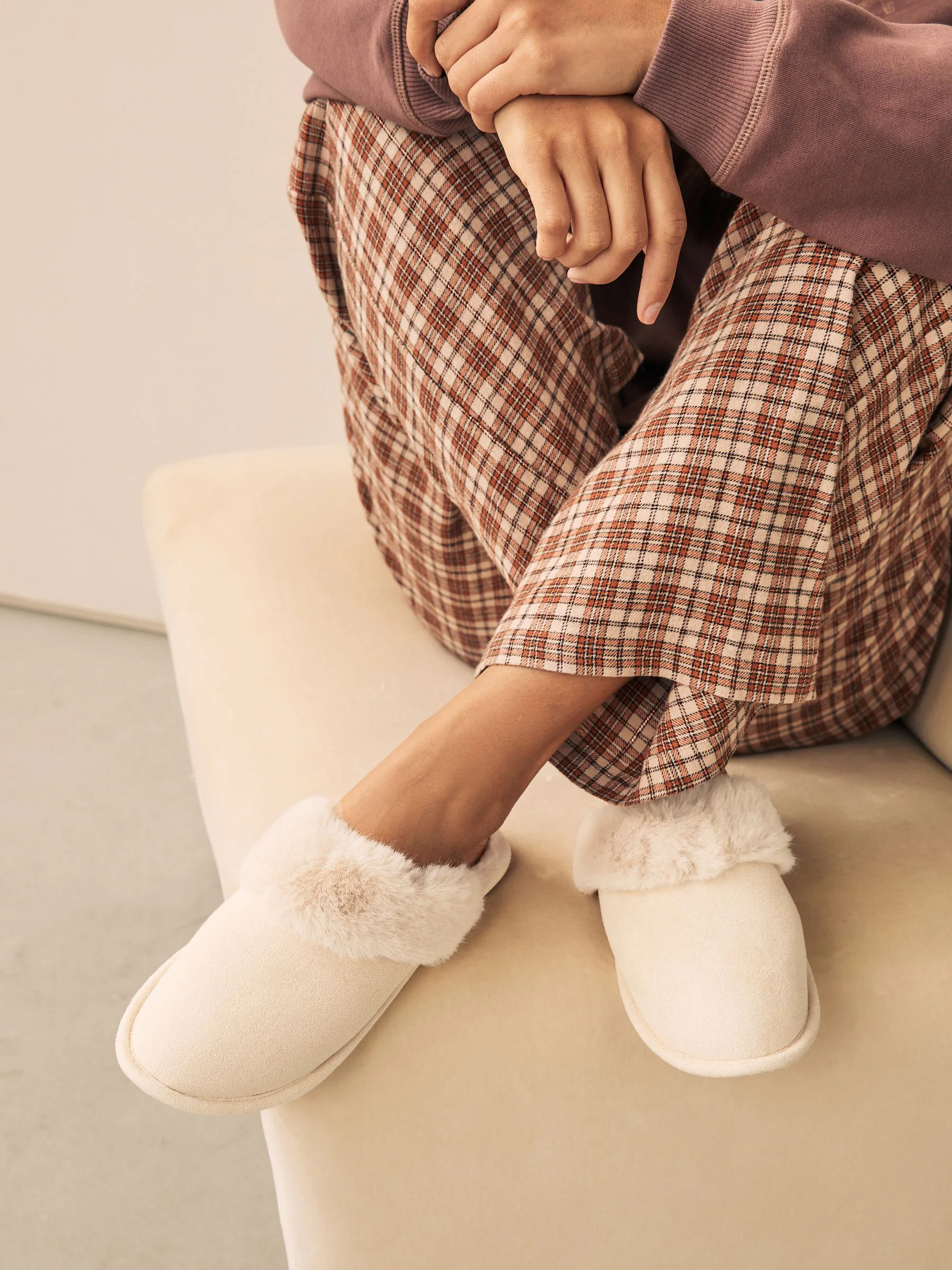 Zand - Faux Fur Suede Mule Slippers