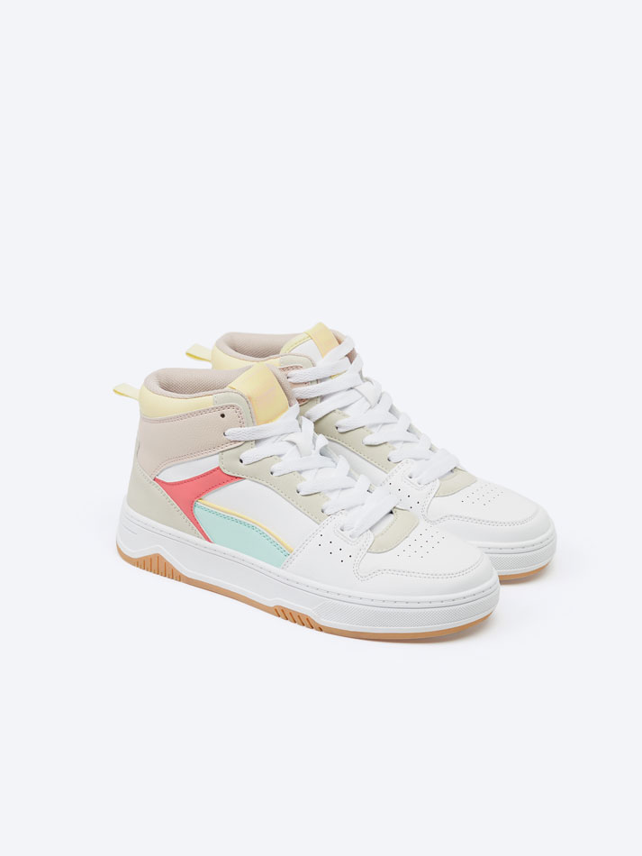 Tênis estilo bota de rua - Branco