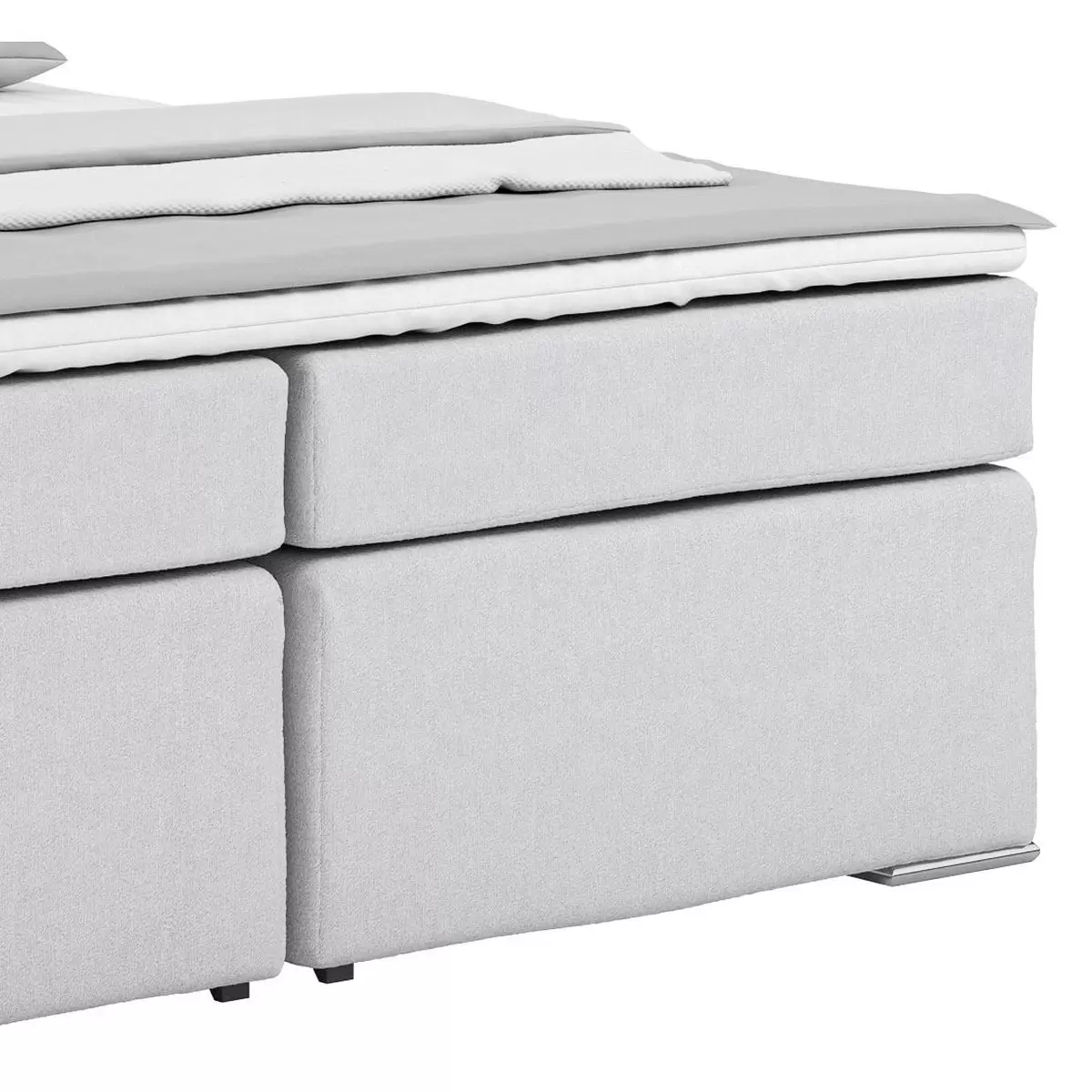 Boxspringbett Nero 180 x 200 grau,weiss