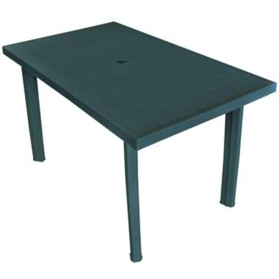 vidaXL - Tuintafel - Groen - Kunststof - 126 x 76 x 72 cm