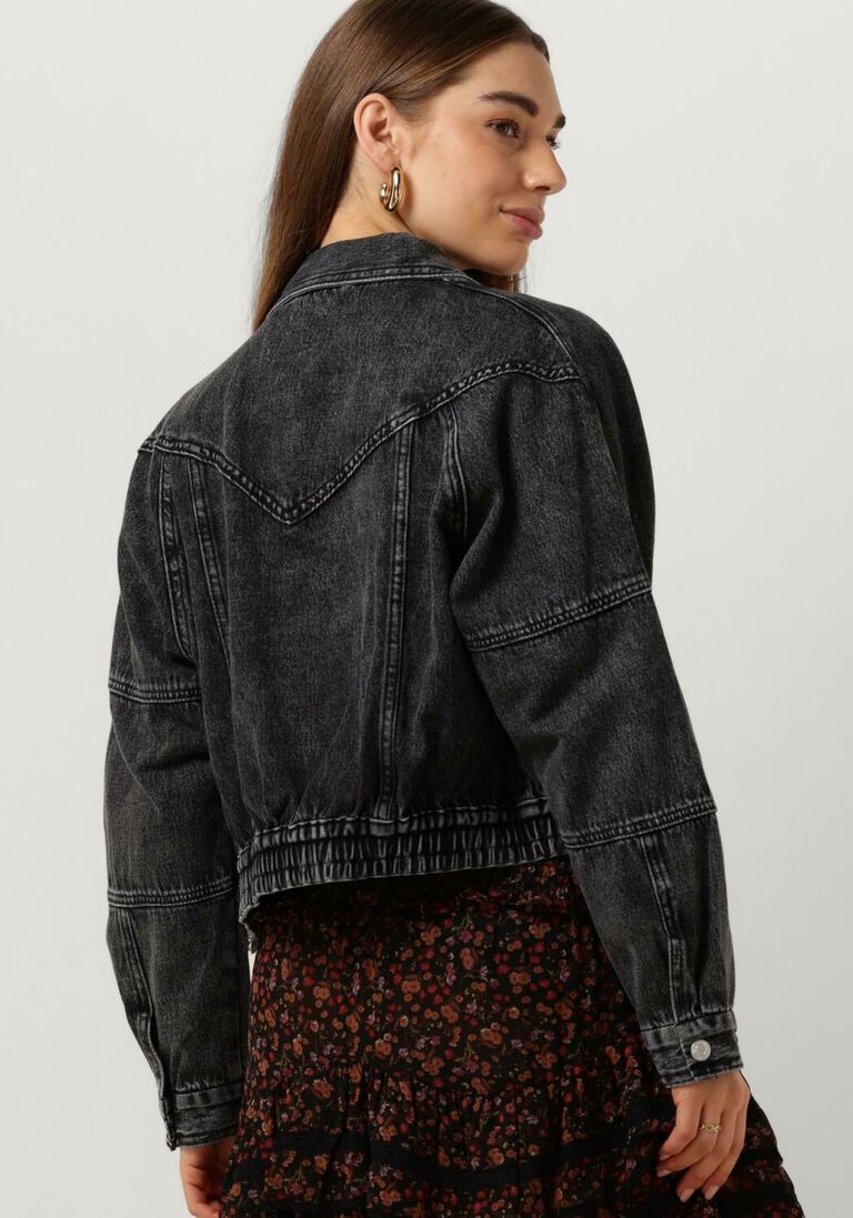 LOLLYS LAUNDRY donkergrijze lollys laundry spijkerjas kingston jacket