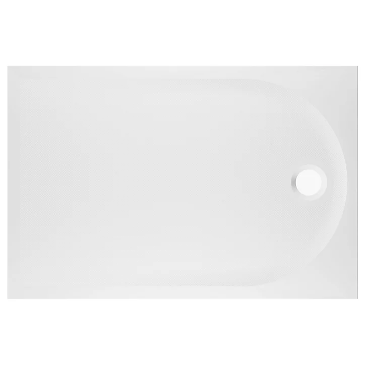 Receveur de douche 80 x 120 cm, résine, blanc, GoodHome Cavally