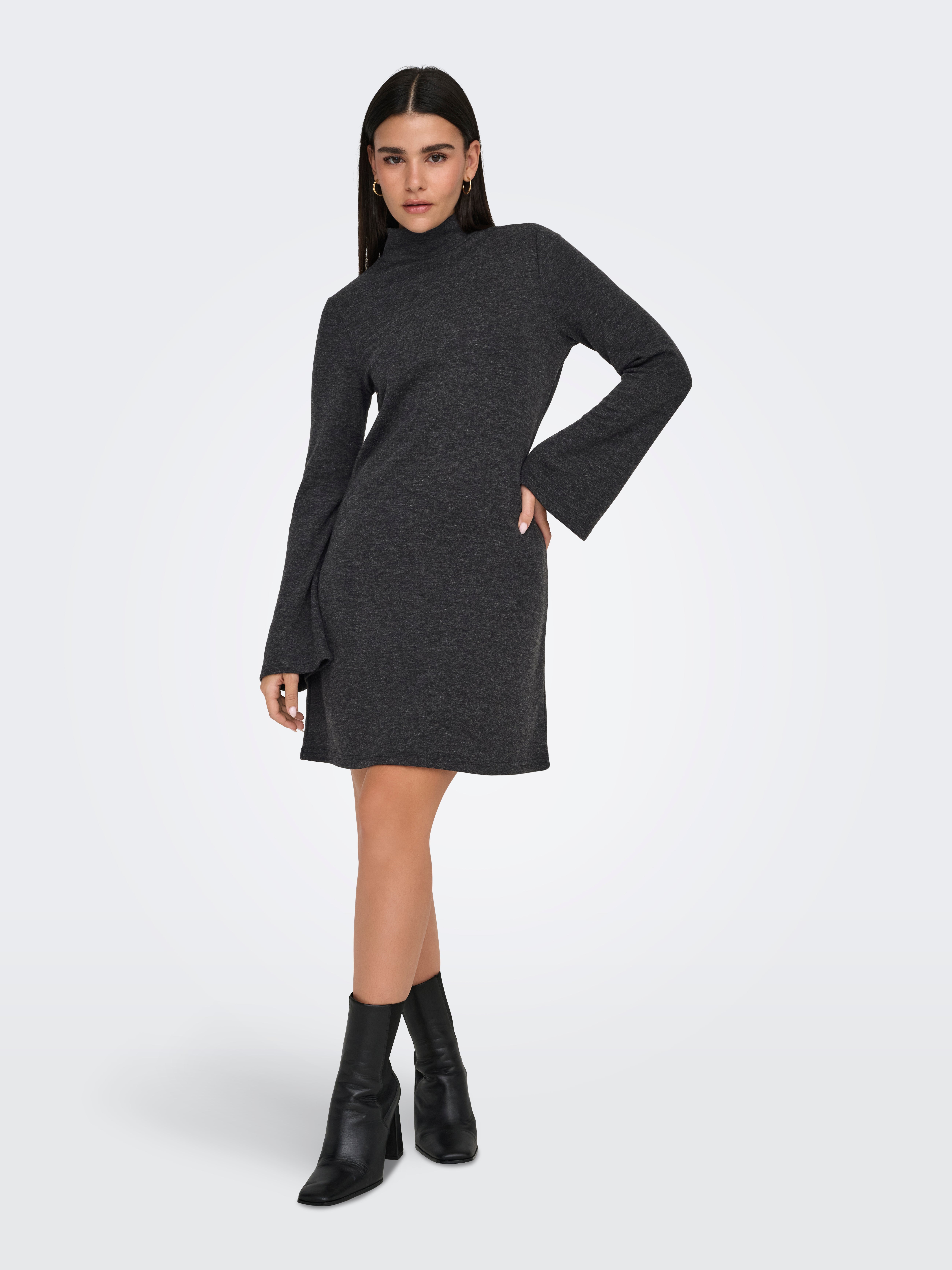 JDYMIRAGE Kurzes Kleid Dark Grey Melange