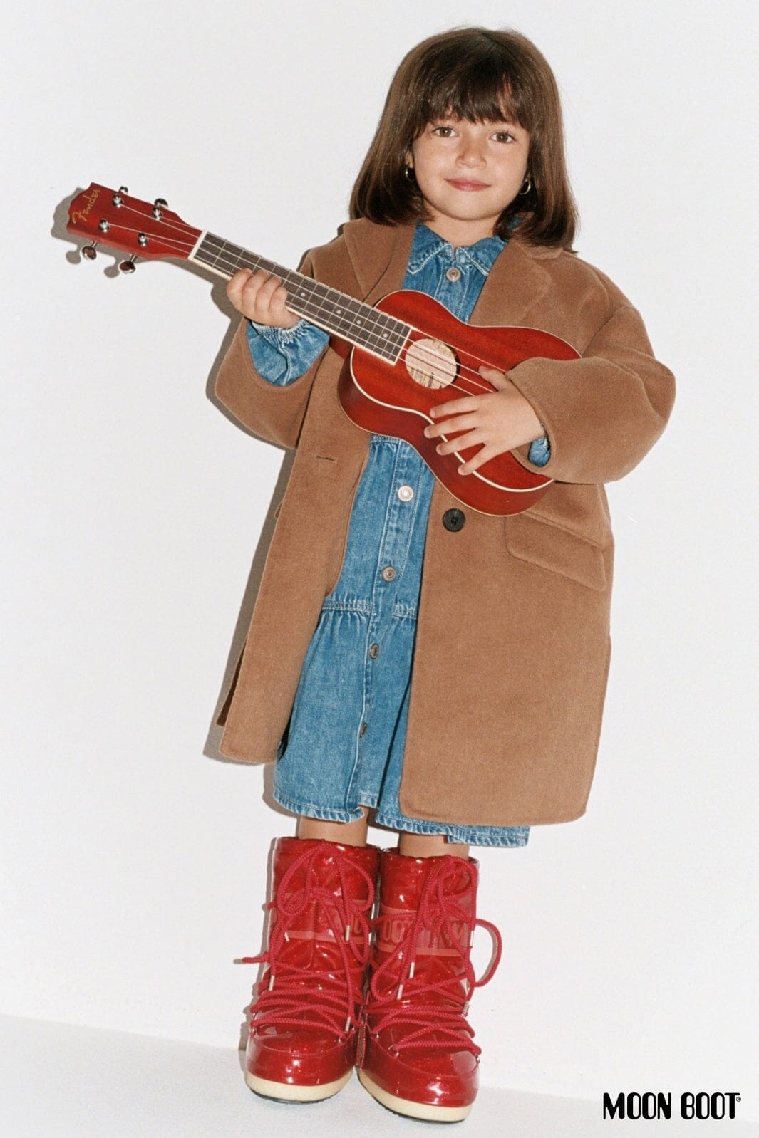 Moon Boot Mb Icon Jr Glitter d001 red