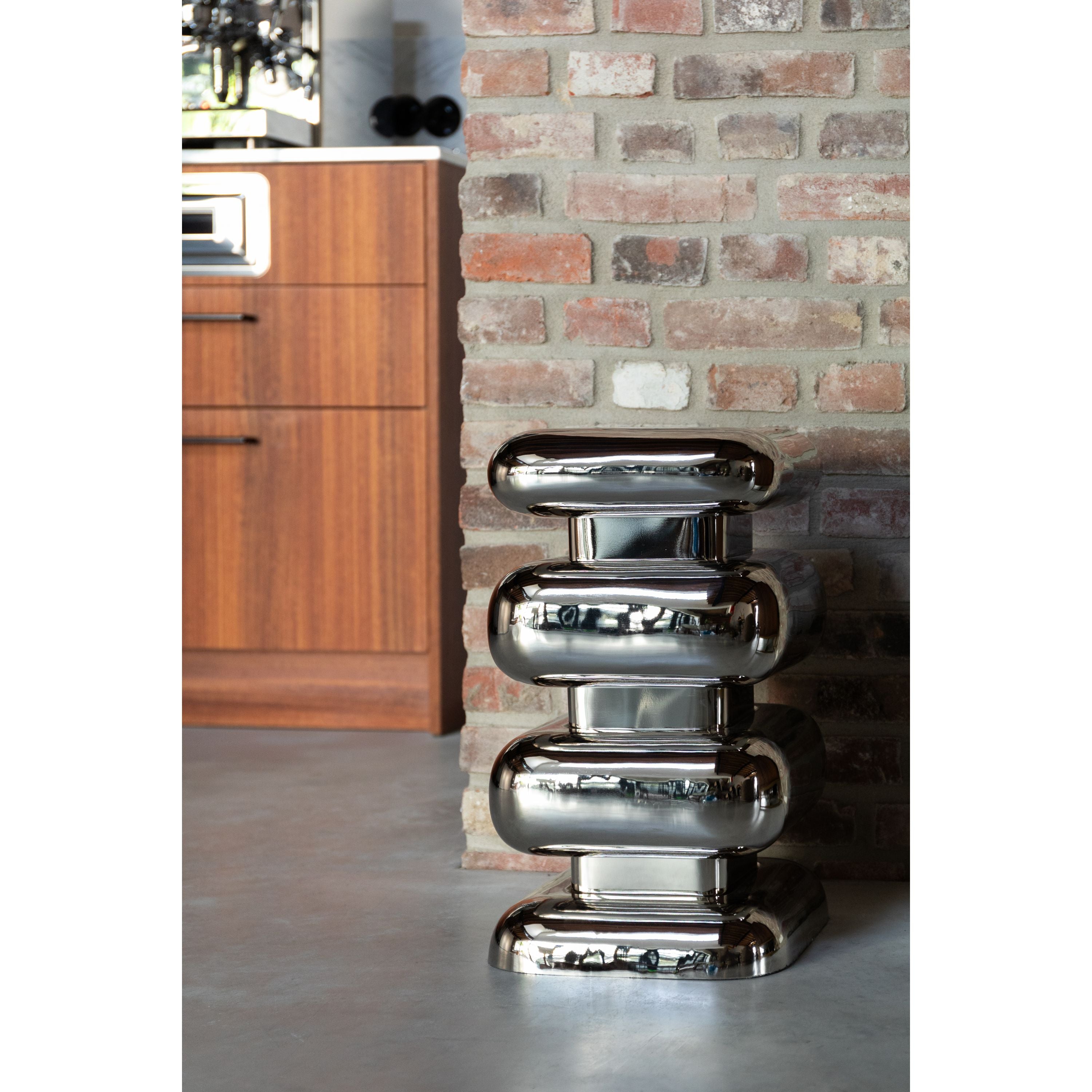 Dutchbone Stubby Bijzettafel Chroom - Zilver
