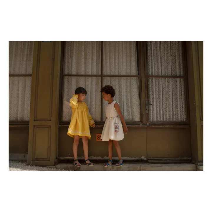 Lali Robe Tulip Brodée  | Jaune