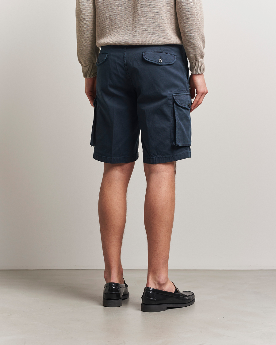 Incotex Cotton Cargo Shorts Navy