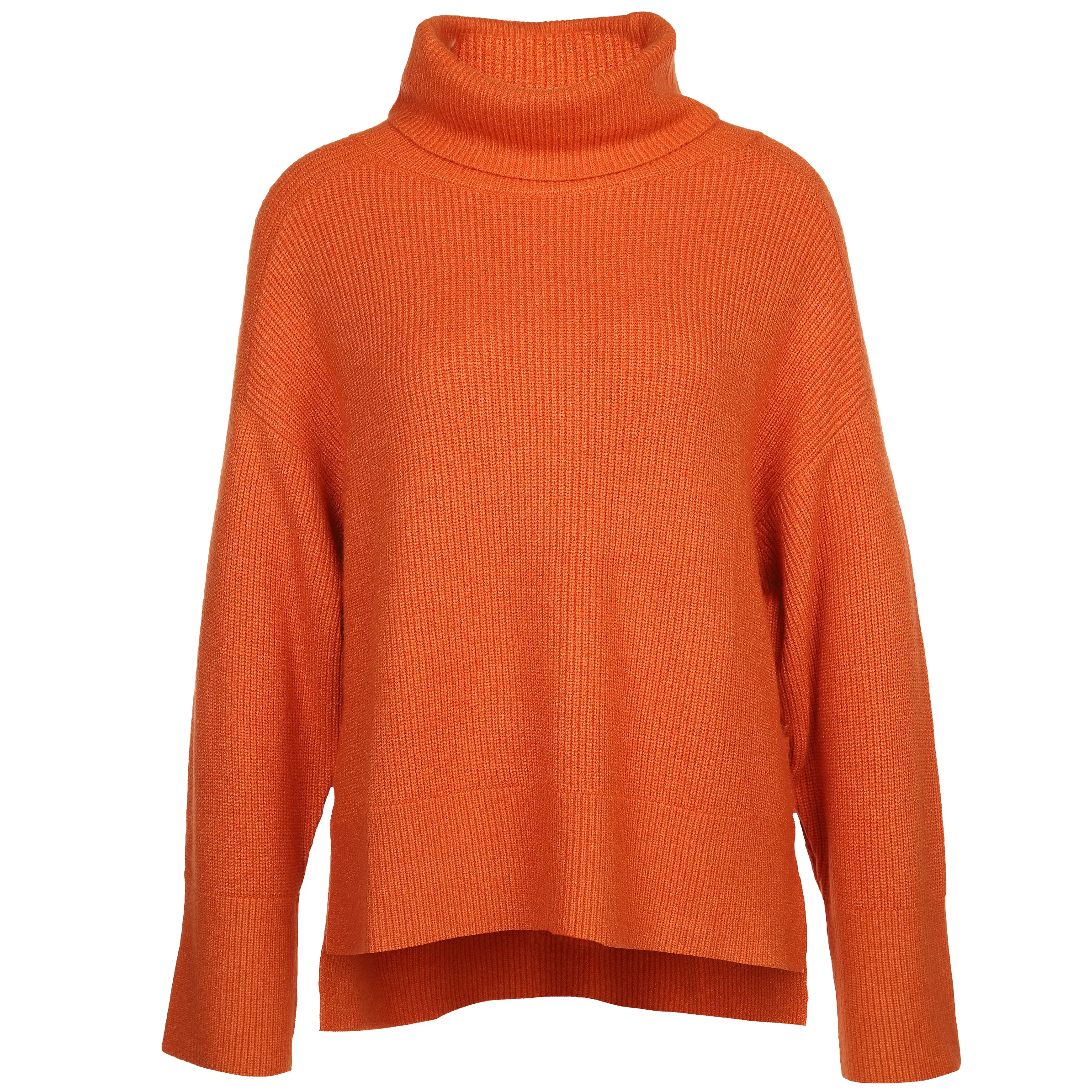 Damen Rippstrickpullover mit weitem Kragen