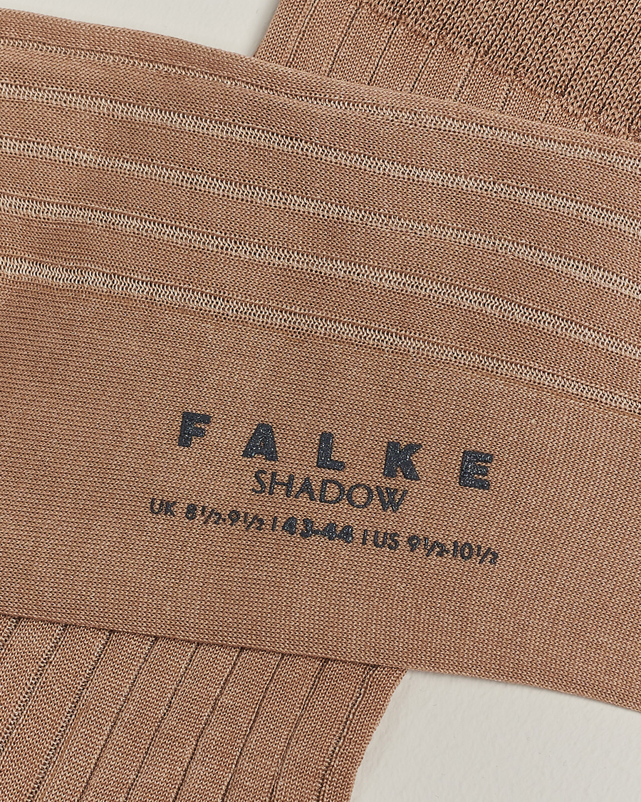 Falke Shadow Stripe Sock Camel/White