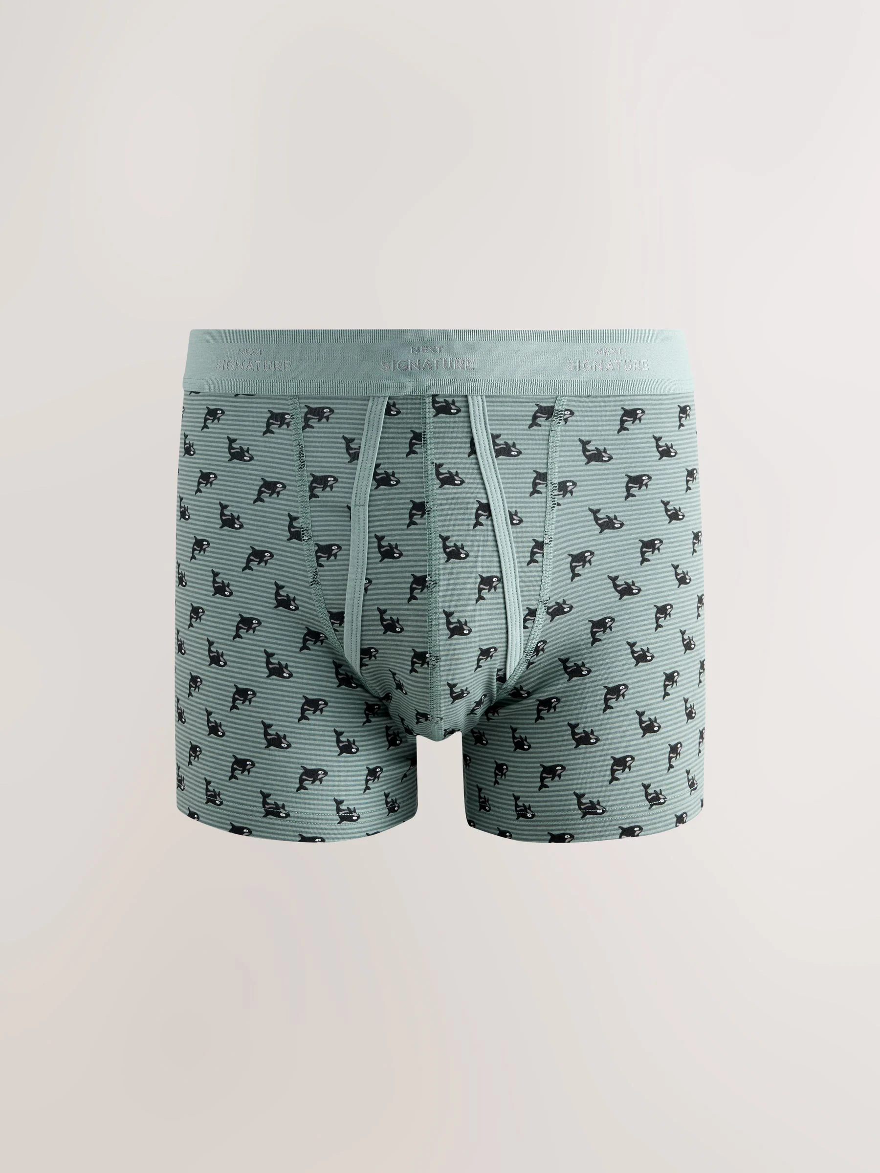 Blauw Animal patroon voor de winter - Verpakking van 4 - Signature boxershorts