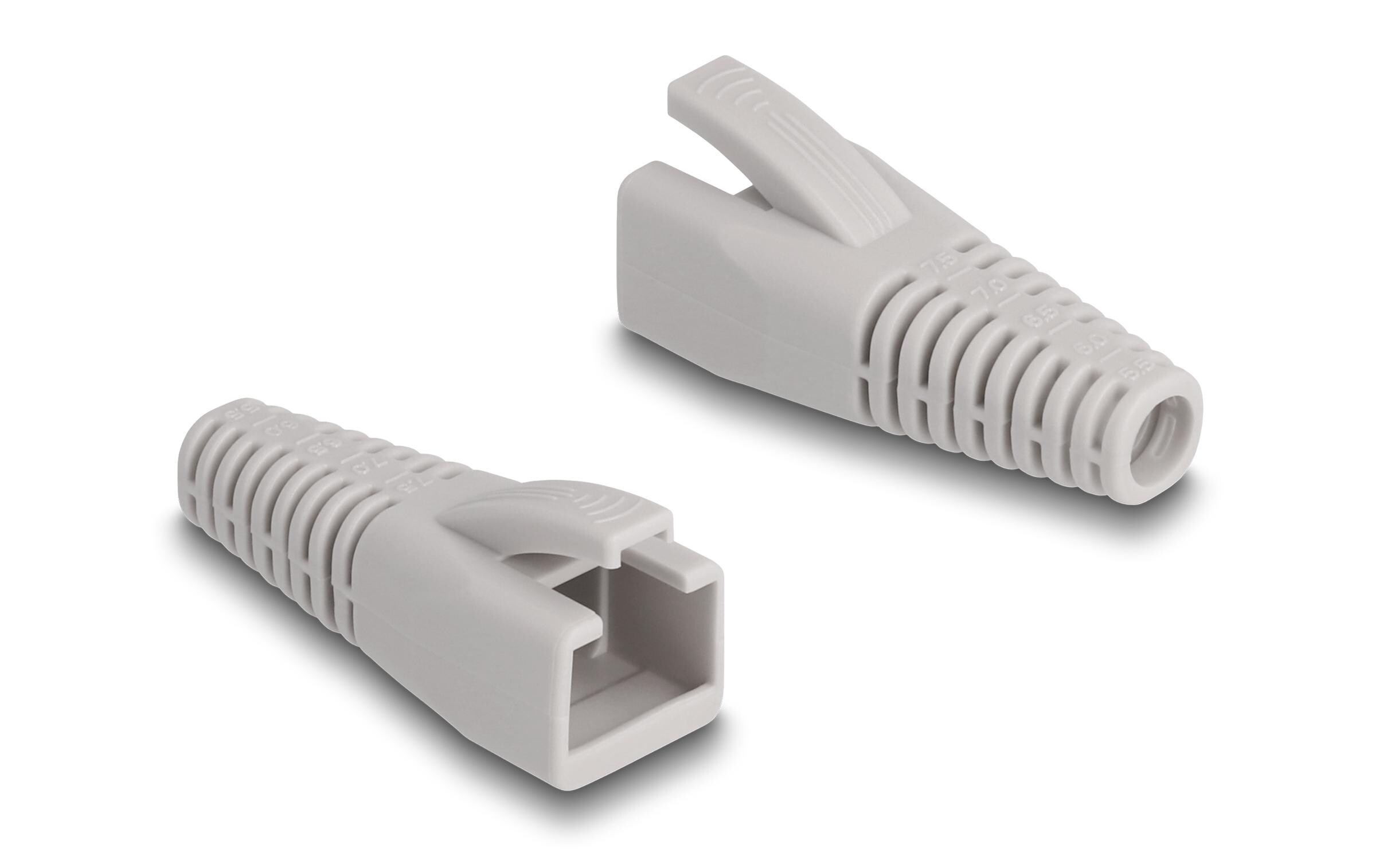 Knickschutztülle für RJ45 Stecker 50 StückDelock Knickschutztülle für RJ45 Stecker schneidbar 50er Set farbig