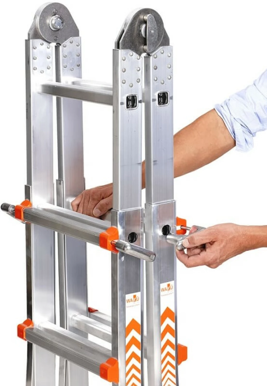 Little Jumbo Waku Model 0 Telescopische vouwladder - max. werkhoogte 3.48m - 4x3 sporten