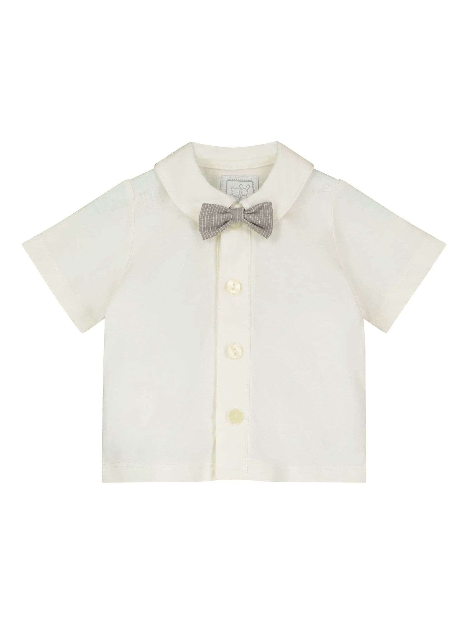 Emile Et Rose Natural 100-delige set van overhemd, gilet en short van 3 % katoen