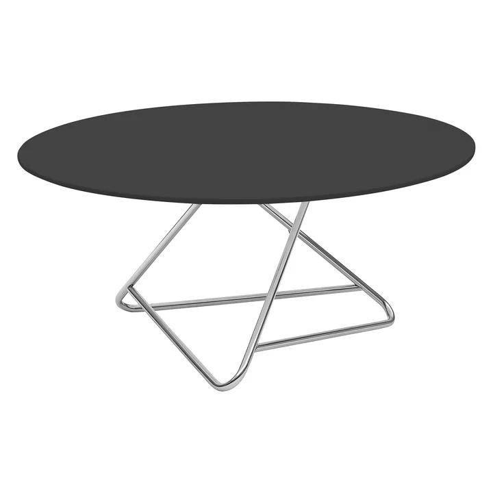 Softline - Tribeca Beistelltisch, large, Chrom / schwarz lackiert